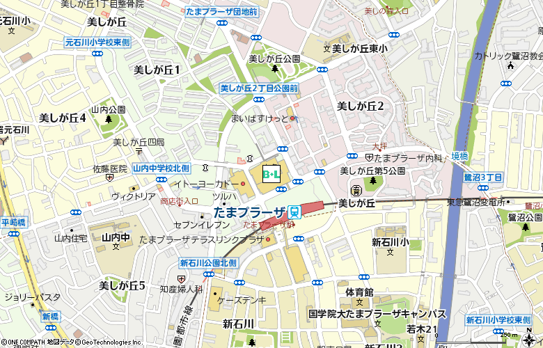 株式会社イワキたまプラーザ店付近の地図